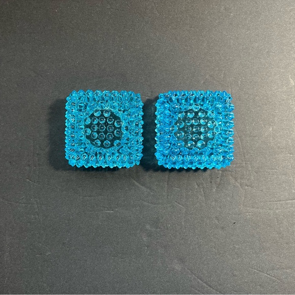 SET OF 2 ICE BLUE HOBNAIL VOTIVE TEA LIGHT CANDLE HOLDERS ? FENTON - Picture 13 of 14